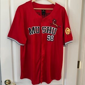 Disney Princess Red Baseball Jersey Mulan Mushu